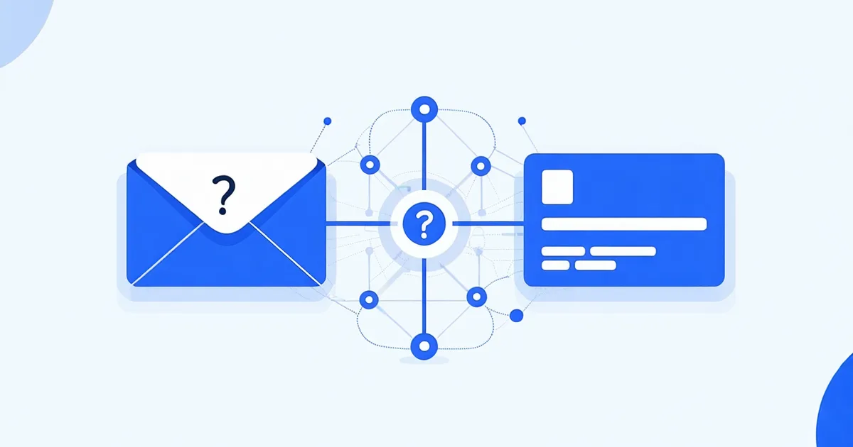 Illustration of lead-to-account matching logic with email domain resolution and CRM account pairing