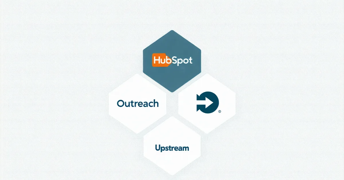 Integration diagram showing Salmon connecting to HubSpot and Outreach platforms