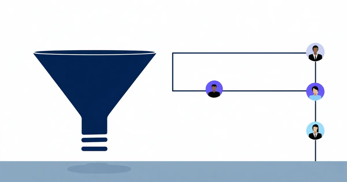 Illustration of Salesforce lead routing logic with enrichment data driving assignment rules